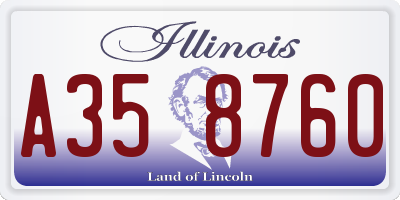 IL license plate A358760