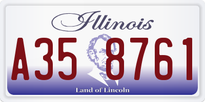 IL license plate A358761