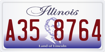 IL license plate A358764