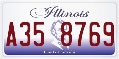 IL license plate A358769