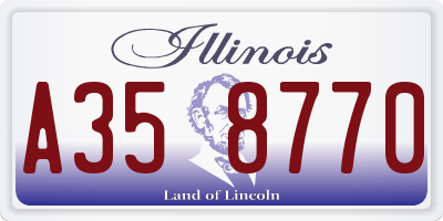 IL license plate A358770