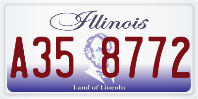 IL license plate A358772