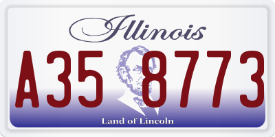 IL license plate A358773