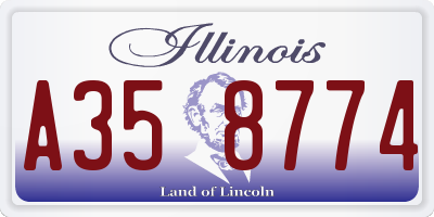 IL license plate A358774