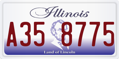 IL license plate A358775