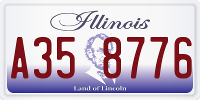 IL license plate A358776