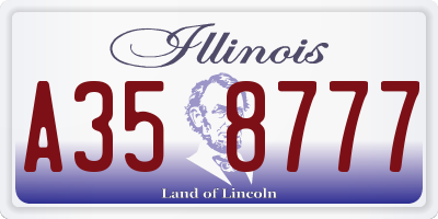 IL license plate A358777