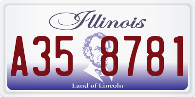 IL license plate A358781