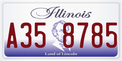IL license plate A358785
