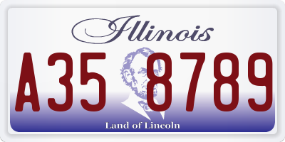IL license plate A358789