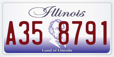 IL license plate A358791