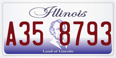 IL license plate A358793