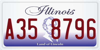 IL license plate A358796