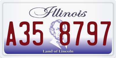 IL license plate A358797