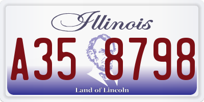 IL license plate A358798