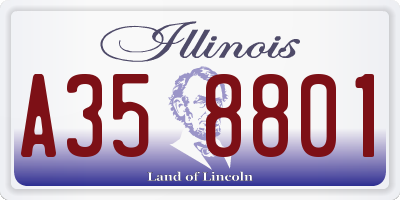 IL license plate A358801