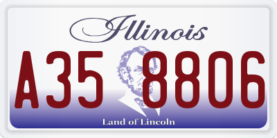 IL license plate A358806