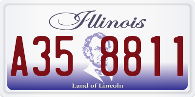 IL license plate A358811