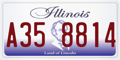 IL license plate A358814