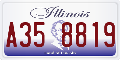 IL license plate A358819