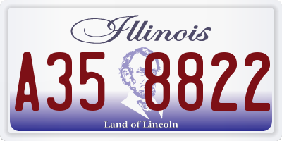 IL license plate A358822