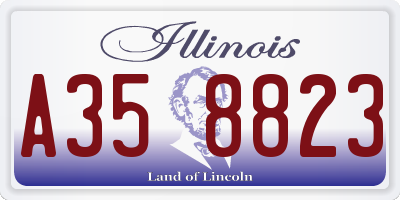 IL license plate A358823