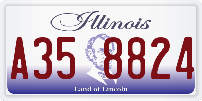IL license plate A358824
