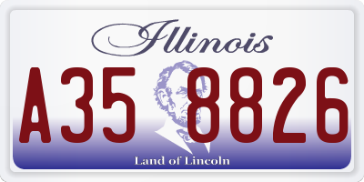 IL license plate A358826