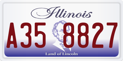 IL license plate A358827