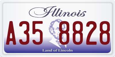 IL license plate A358828