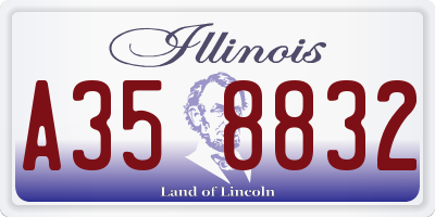 IL license plate A358832