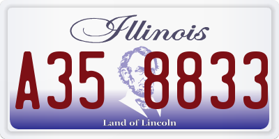 IL license plate A358833