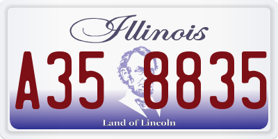 IL license plate A358835