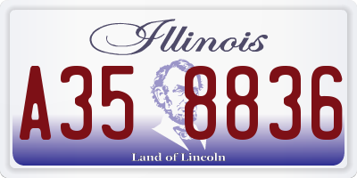 IL license plate A358836
