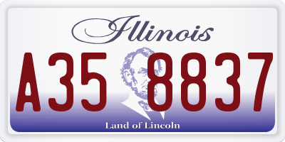 IL license plate A358837
