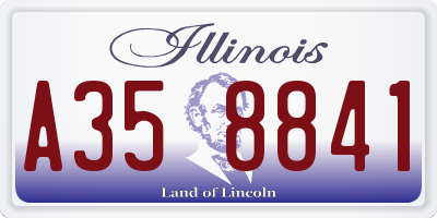 IL license plate A358841