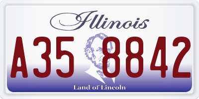 IL license plate A358842
