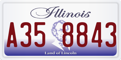 IL license plate A358843