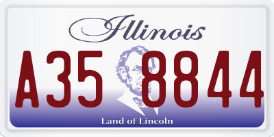 IL license plate A358844