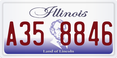 IL license plate A358846