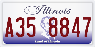 IL license plate A358847