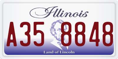 IL license plate A358848