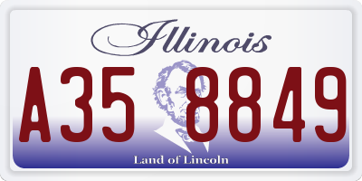 IL license plate A358849