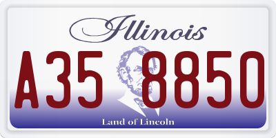 IL license plate A358850