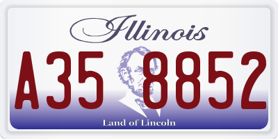 IL license plate A358852