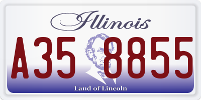 IL license plate A358855