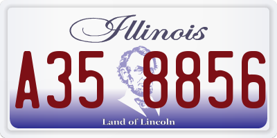 IL license plate A358856