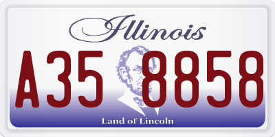 IL license plate A358858