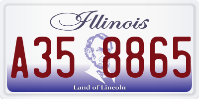 IL license plate A358865