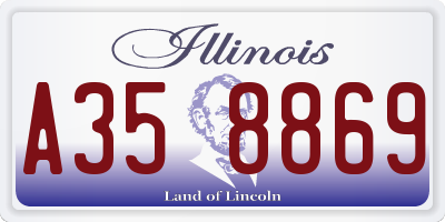 IL license plate A358869